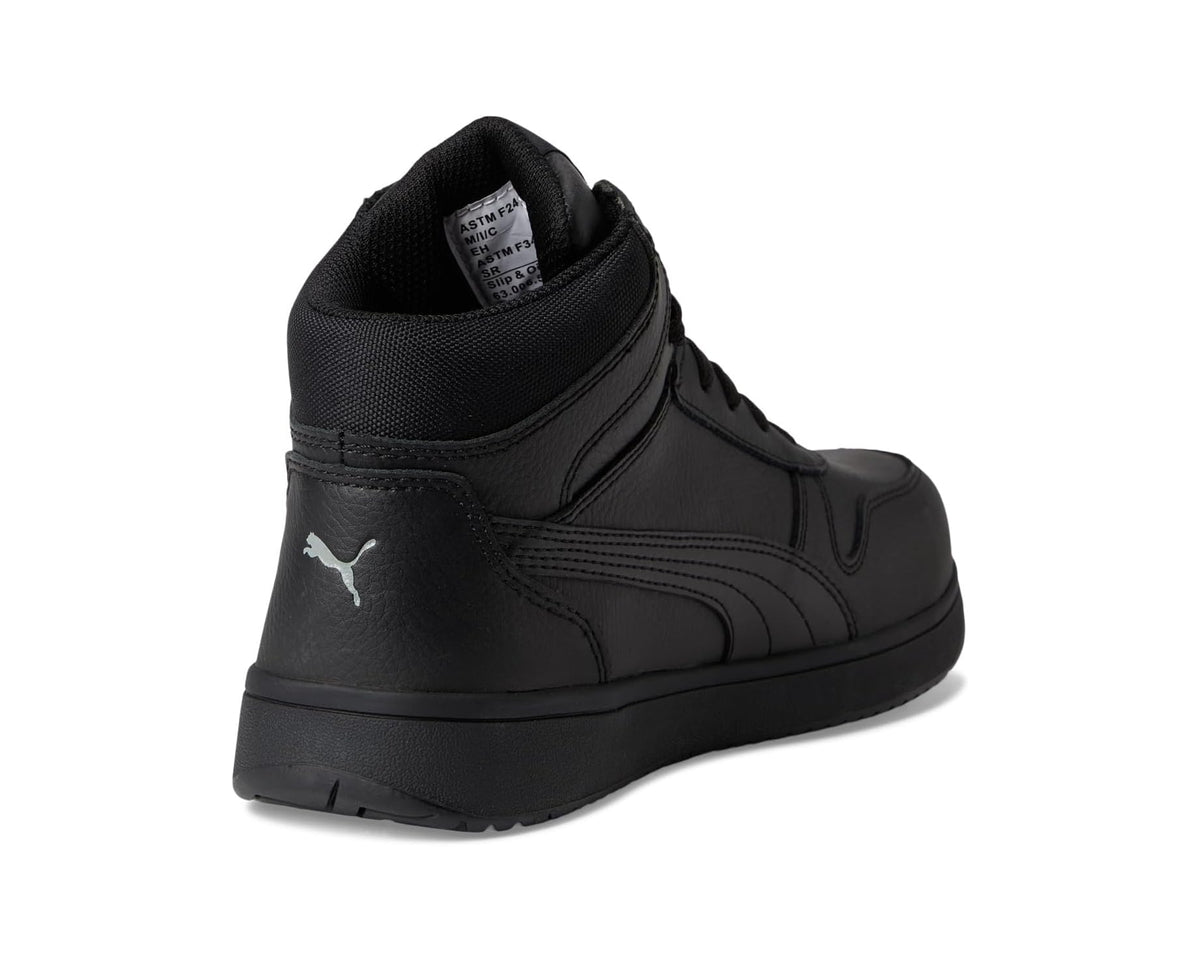Men's PUMA Safety Frontcourt Leather Mid ASTM EH Black