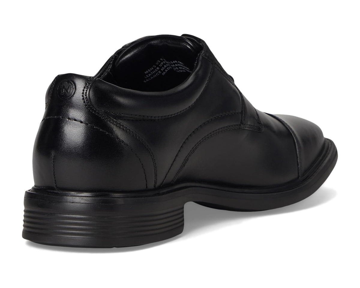 Men's Nunn Bush Stark Cap Toe Oxford Leather Business Formal Derby Dress Casual Lace-Up Black