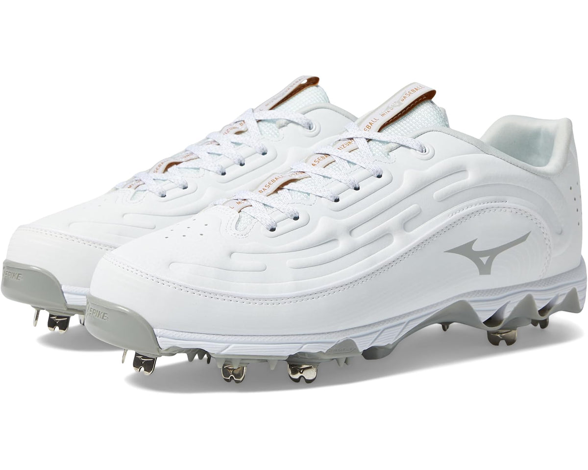 Men's Mizuno 9-Spike Ambition 3 Baseball Cleats White