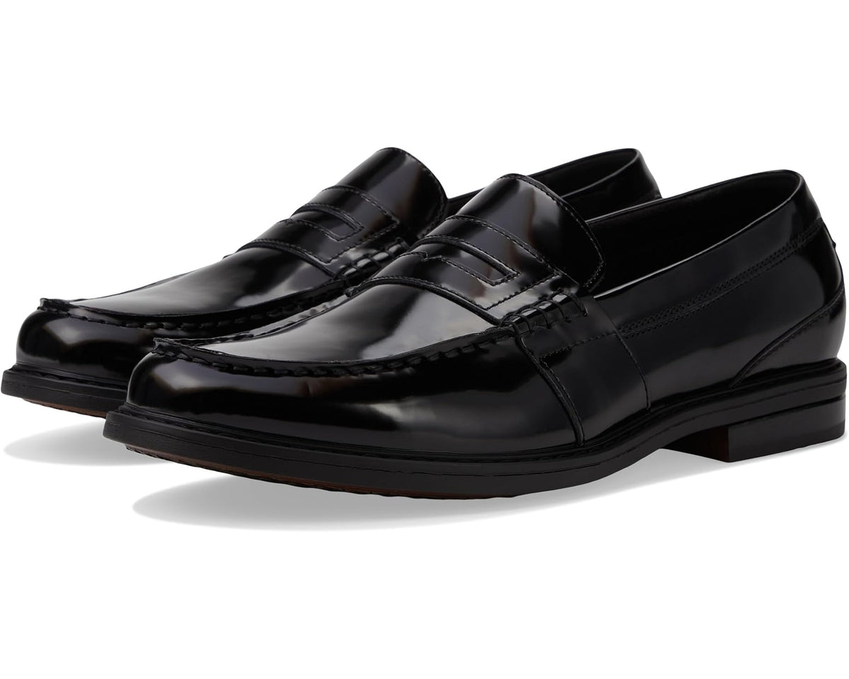 Men's Nunn Bush Lincoln Penny Loafer Black Polished