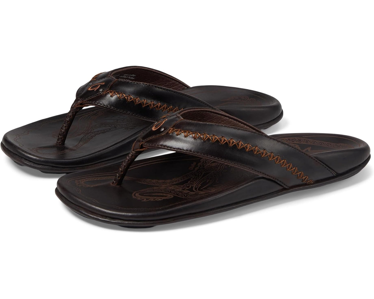 Men's OluKai Mea Ola Dark Java/Dark Java