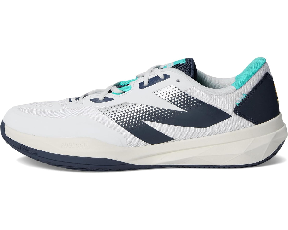 Men's New Balance FuelCell 796V4 Tennis Shoes White/Nb Navy/Cyber Jade