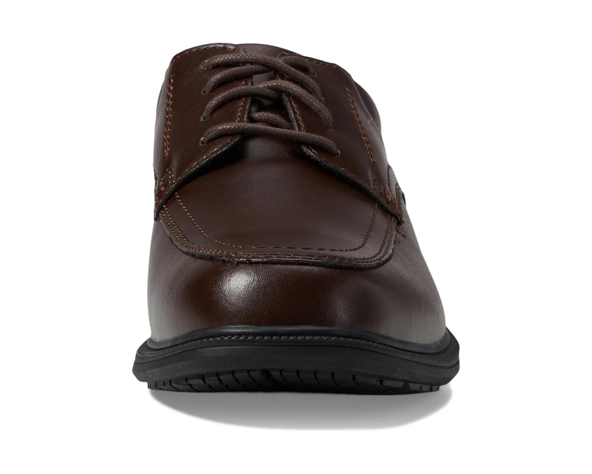 Men's Nunn Bush Bourbon Street Moc Toe Oxford with KORE Slip Resistant Walking Comfort Technology Brown