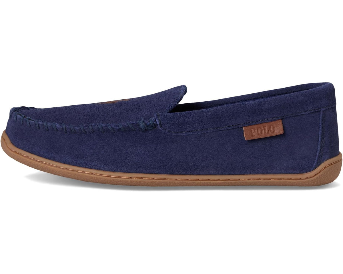 Men's Polo Ralph Lauren Brenan Moc Slippers Navy/Red