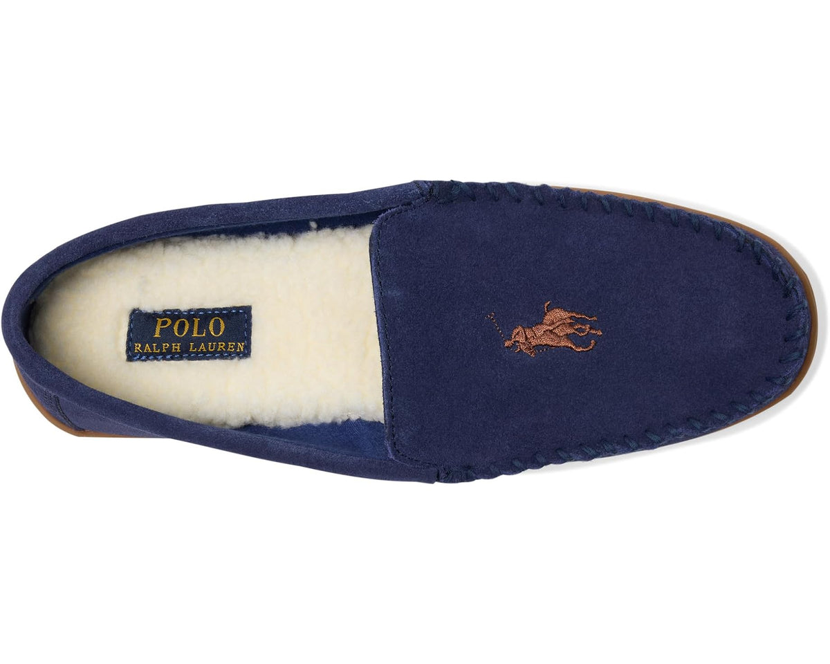 Men's Polo Ralph Lauren Brenan Moc Slippers Navy/Red