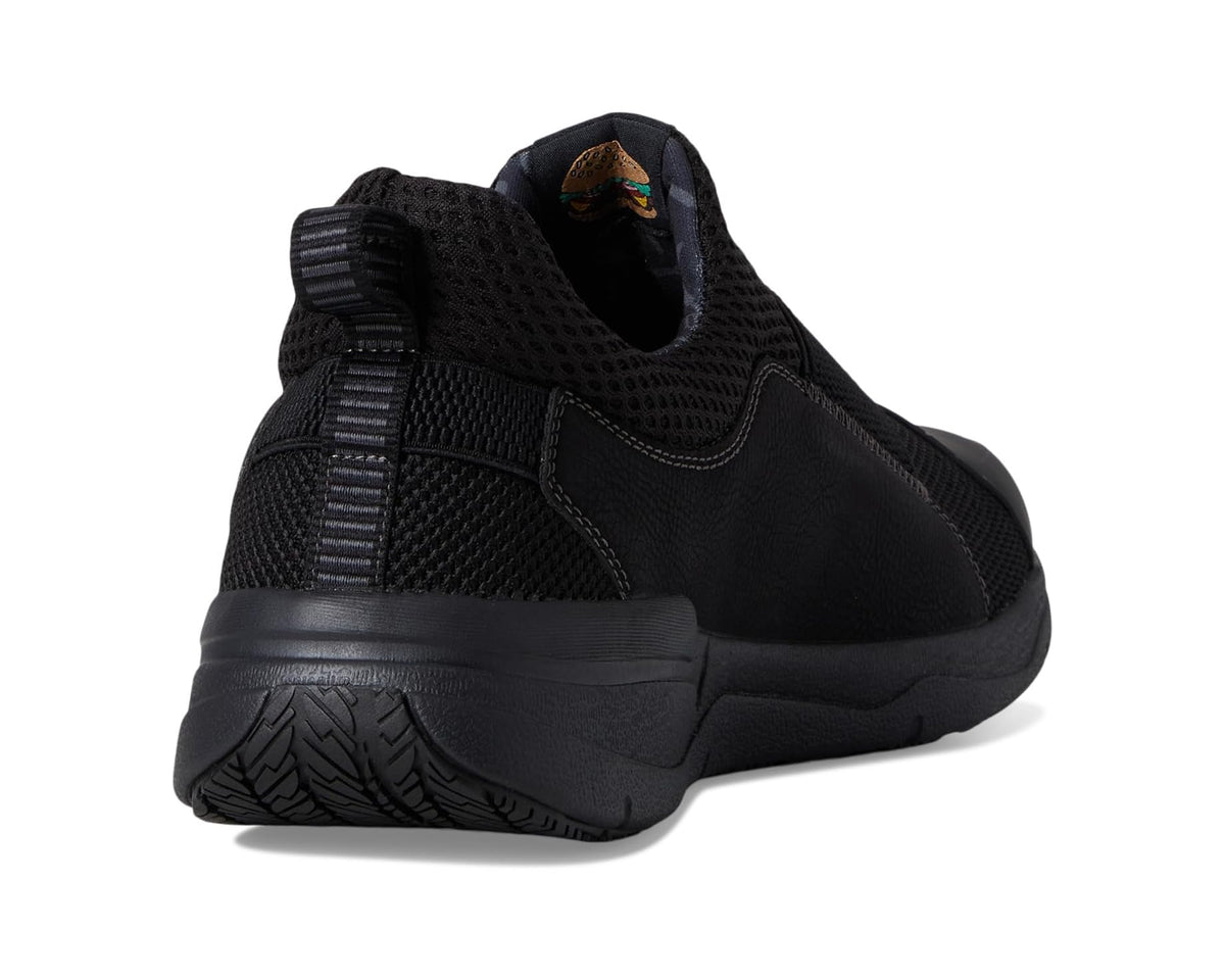 Men's Nunn Bush Grazie AP1 Work Slip-On Slip-Resistant Work Shoe EZ On Athletic Style Sneaker Black