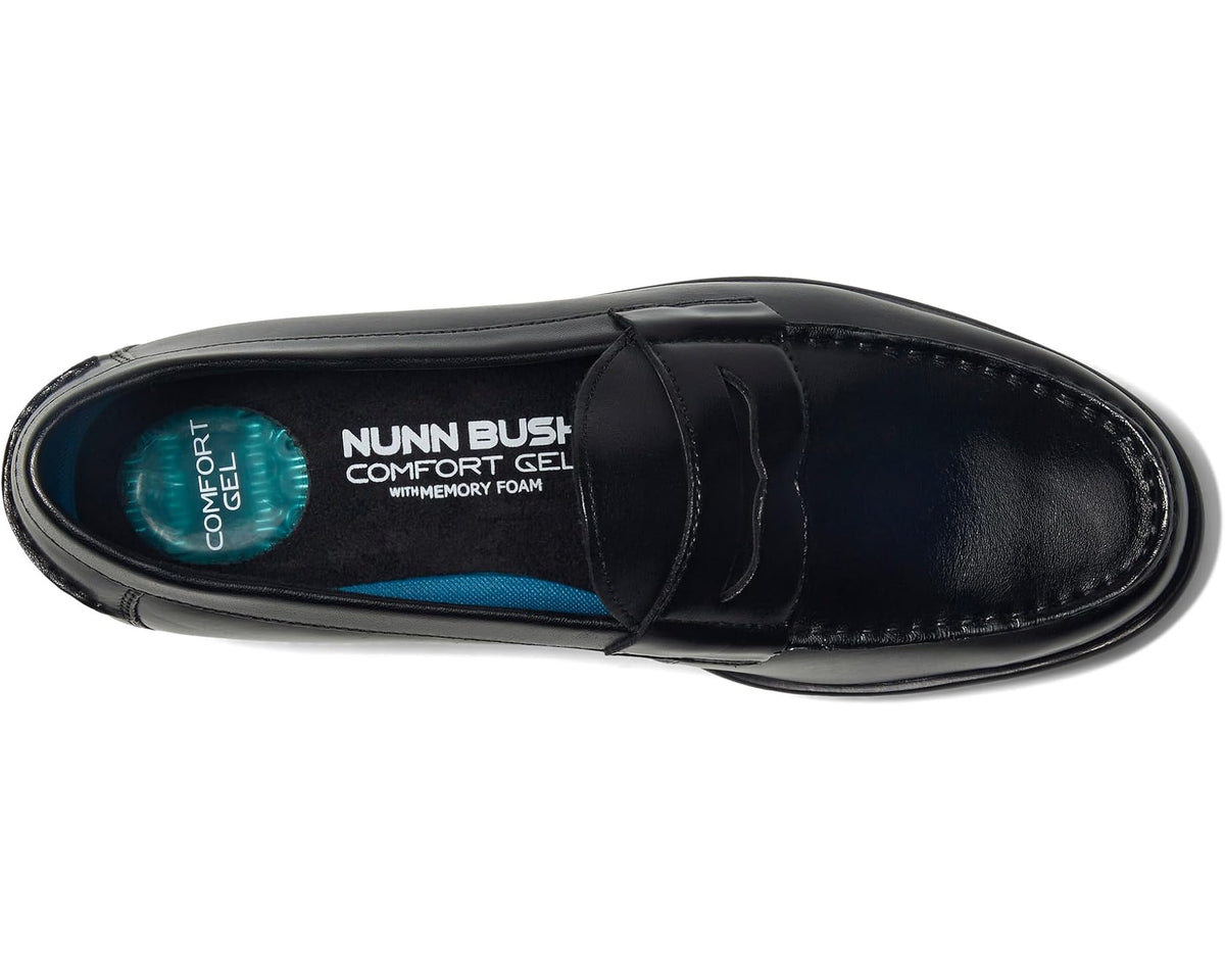 Men's Nunn Bush Drexel Moc Toe Penny Loafer with KORE Walking Comfort Technology Black