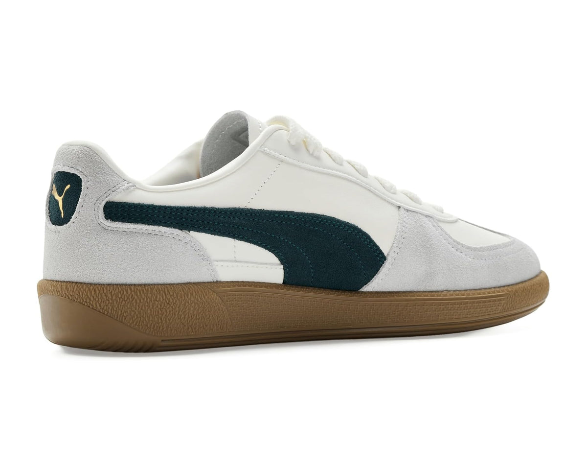 Men's PUMA Palermo Shoes Warm White/Green Terrain