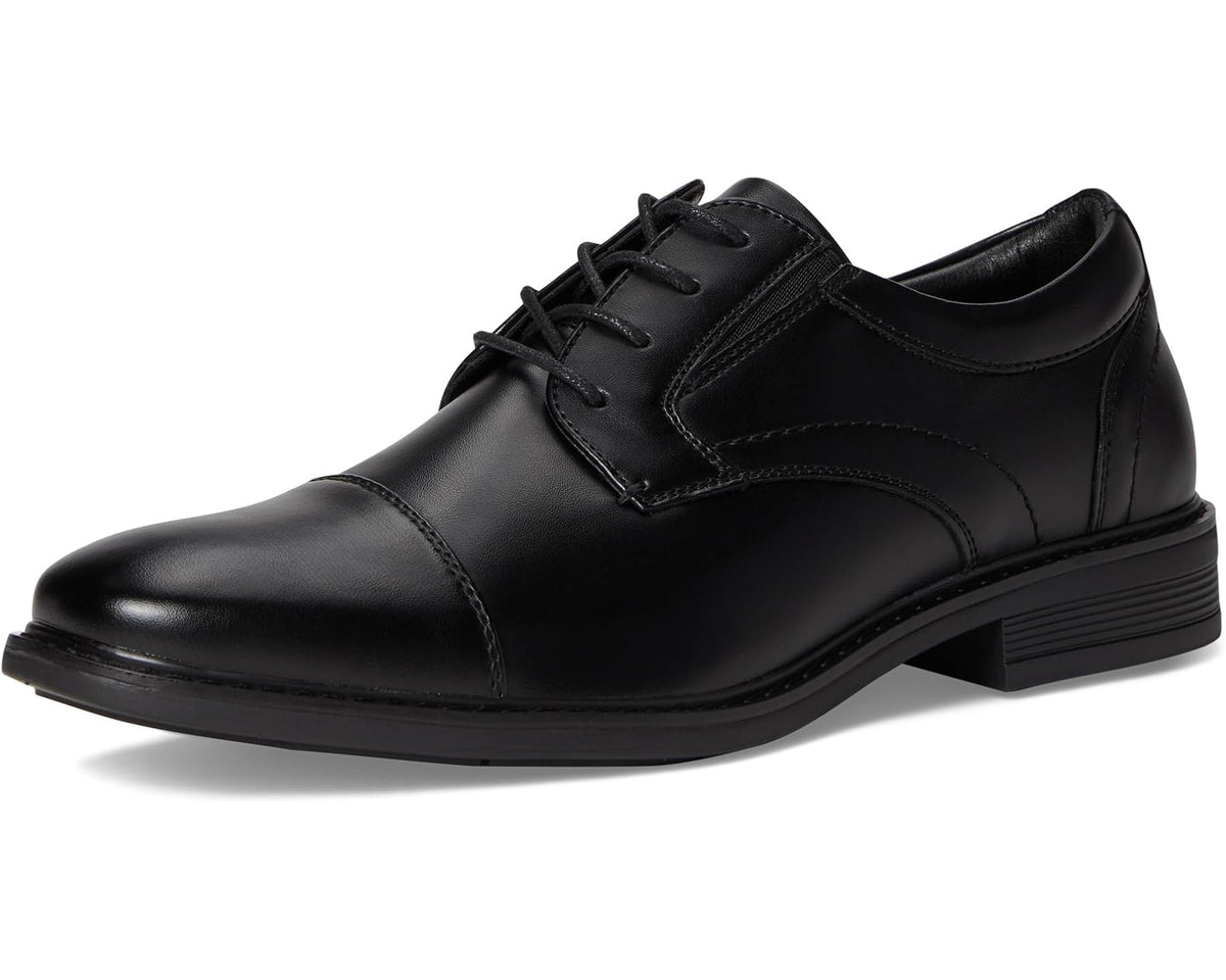 Men's Nunn Bush Jarvis Cap Toe Oxford Dress Casual Business Formal Lace Up Black