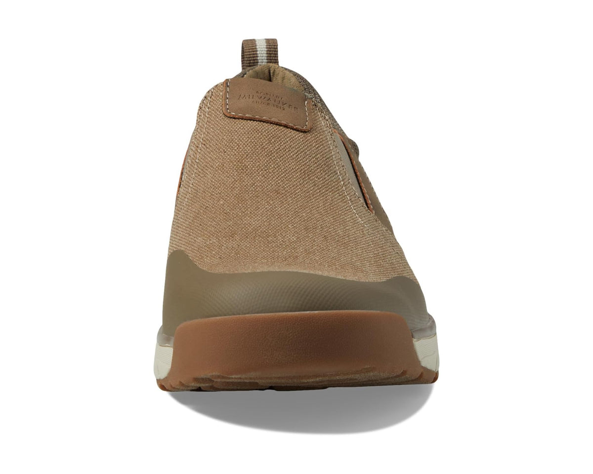 Men's Nunn Bush Sedona Canvas Moccasin Toe Slip-On Comfortable Lightweight Loafer With Memory Foam Stone