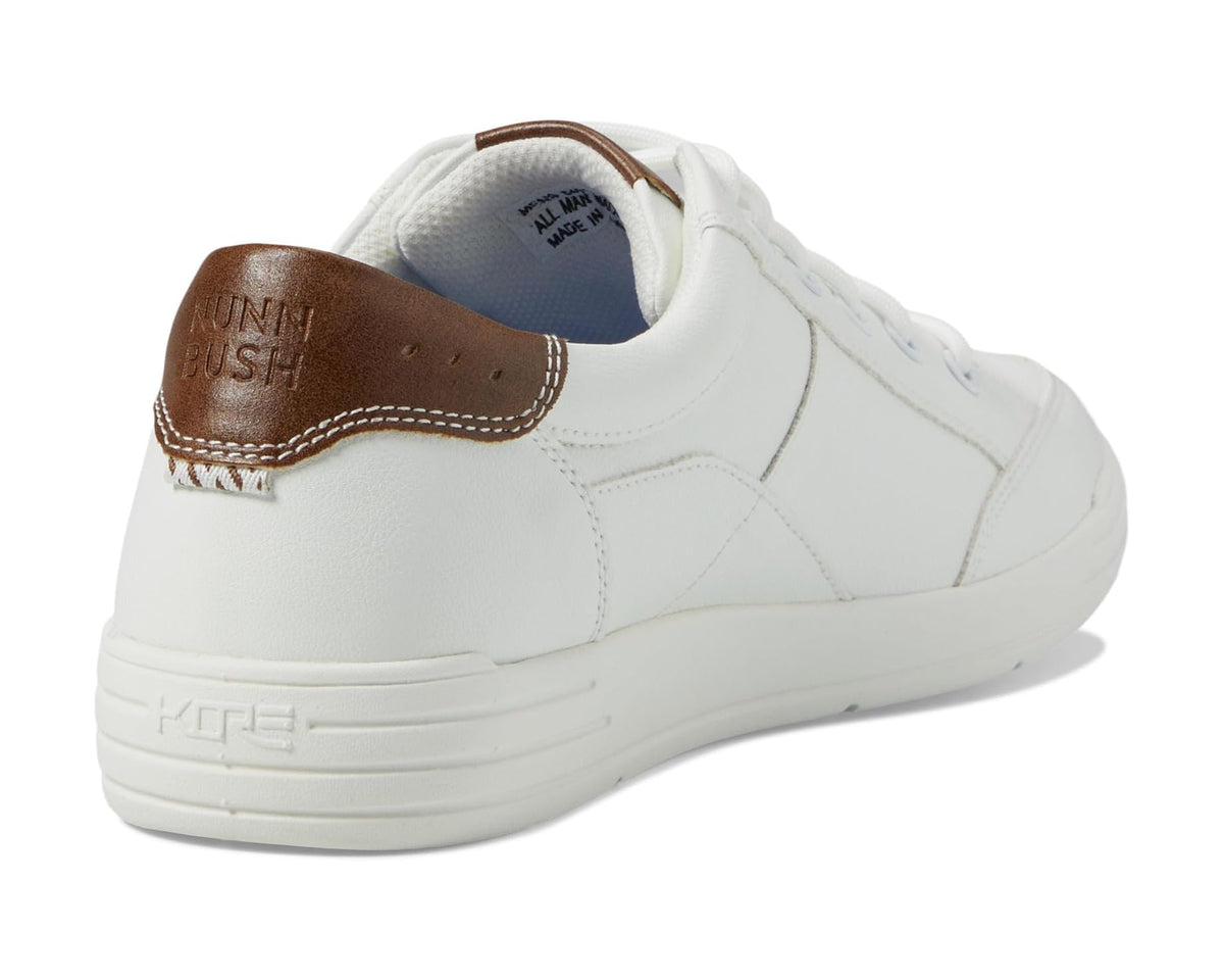 Men's Nunn Bush Kore City Walk Oxford Athletic Style Sneaker Lace Up White