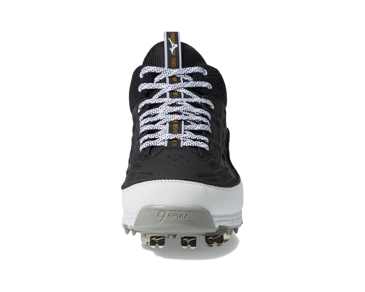 Men's Mizuno 9-Spike Ambition 3 Mid Black/White