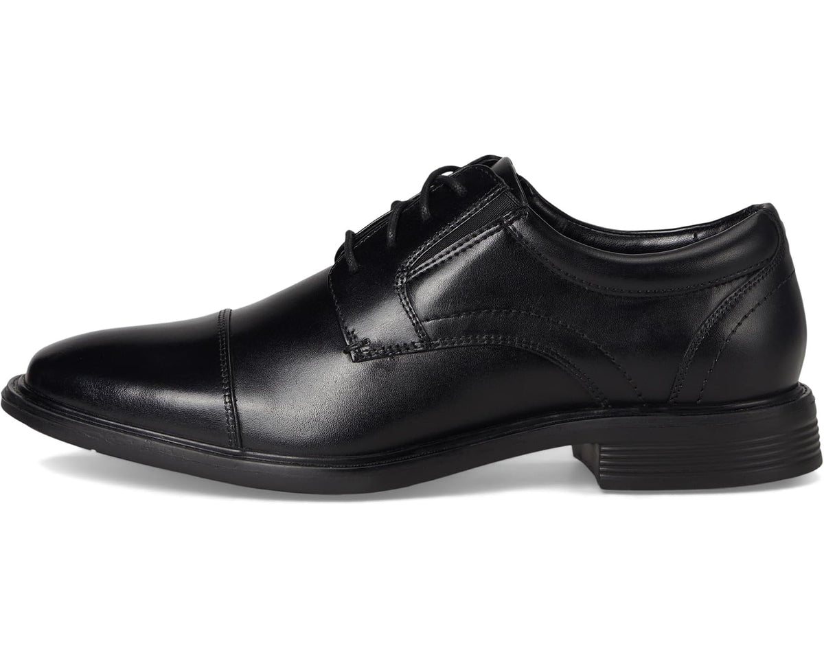 Men's Nunn Bush Stark Cap Toe Oxford Leather Business Formal Derby Dress Casual Lace-Up Black