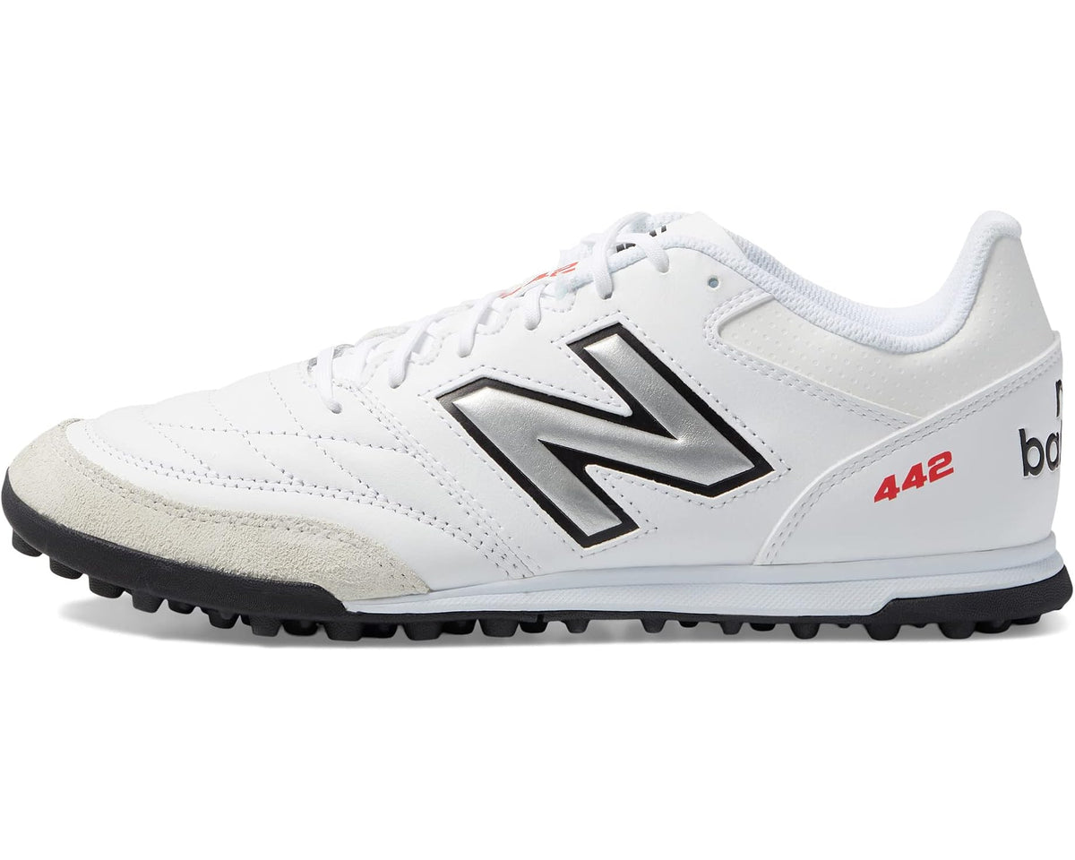 Men's New Balance 442V2 Team TF Soccer Cleats White/Black
