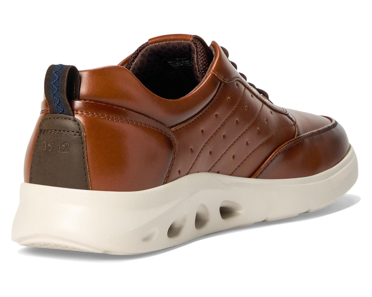 Men's Nunn Bush Ponte Moc Toe Sneakers Hybrid Oxford Dress Casual Lightweight Athletic Style Lace Up Cognac