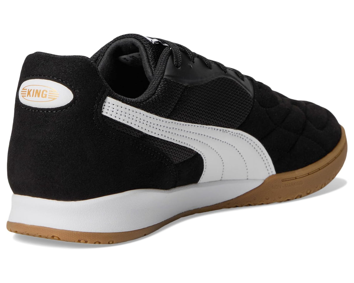 Men's PUMA King Top Indoor Trainer Soccer Shoes Puma Black-Puma White-Puma Gold