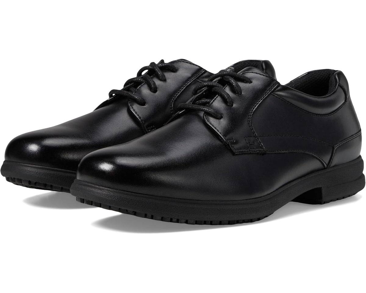 Men's Nunn Bush Sherman Slip Resistant Plain Toe Oxford Black
