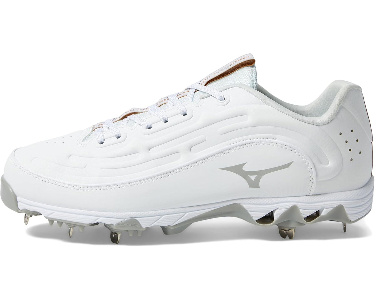 Men's Mizuno 9-Spike Ambition 3 Baseball Cleats White