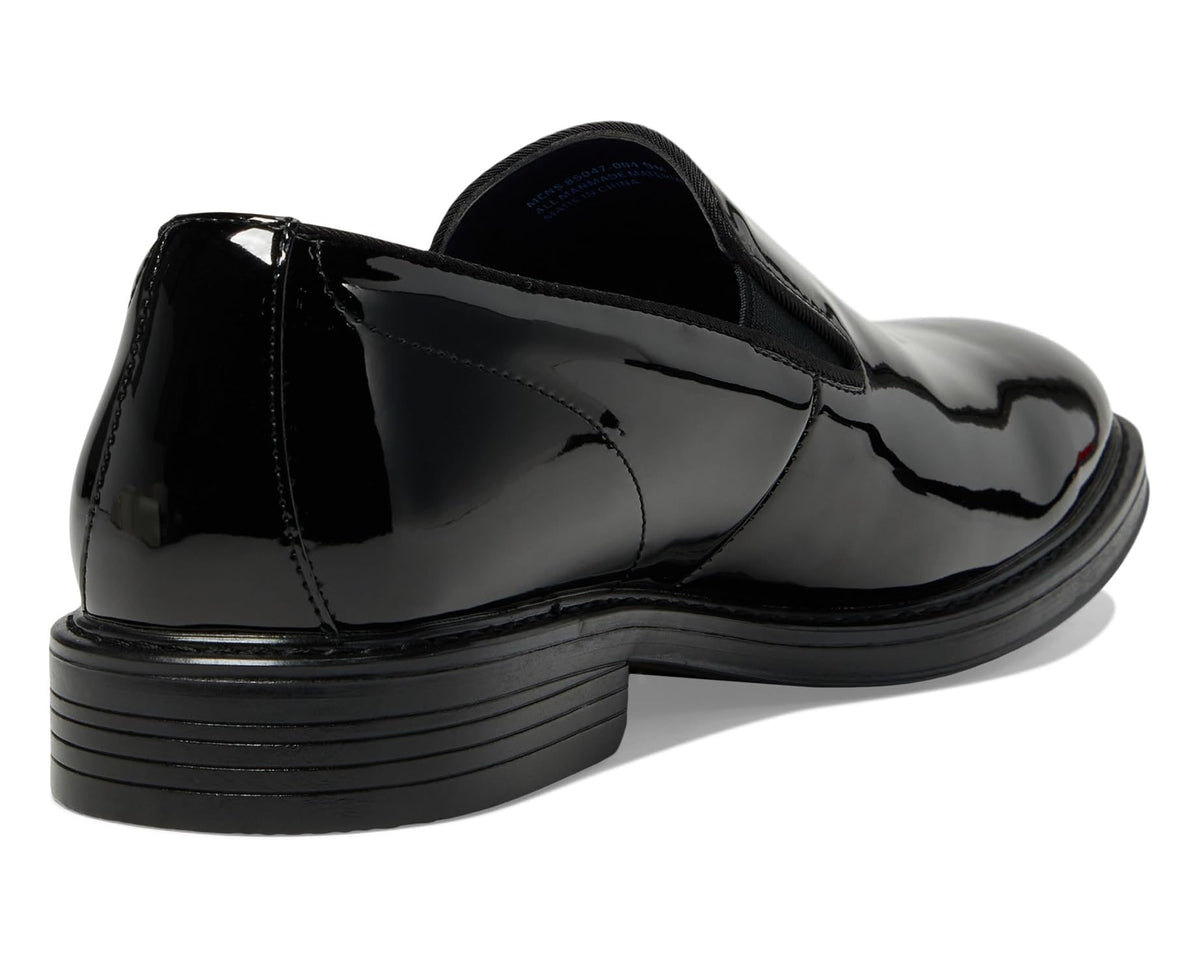 Men's Nunn Bush Centro Flex Formal Plain Toe Slip-On Black Patent