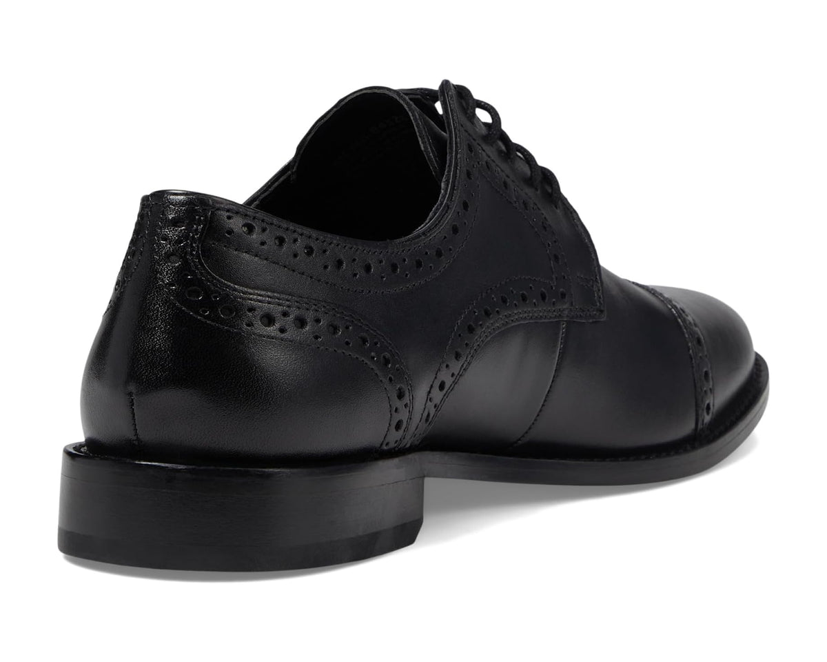 Men's Nunn Bush Norcross Cap Toe Dress Casual Oxford Black