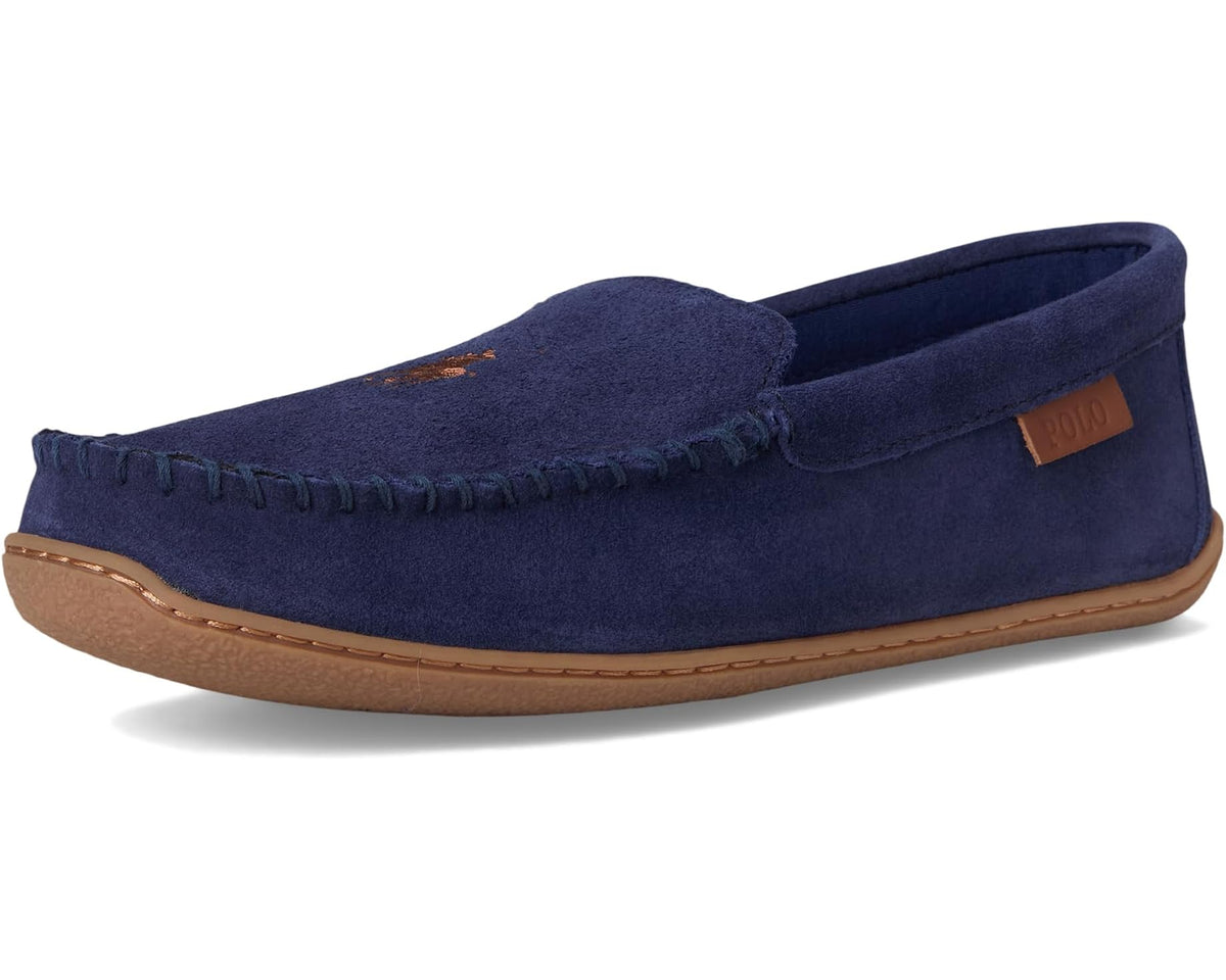 Men's Polo Ralph Lauren Brenan Moc Slippers Navy/Red