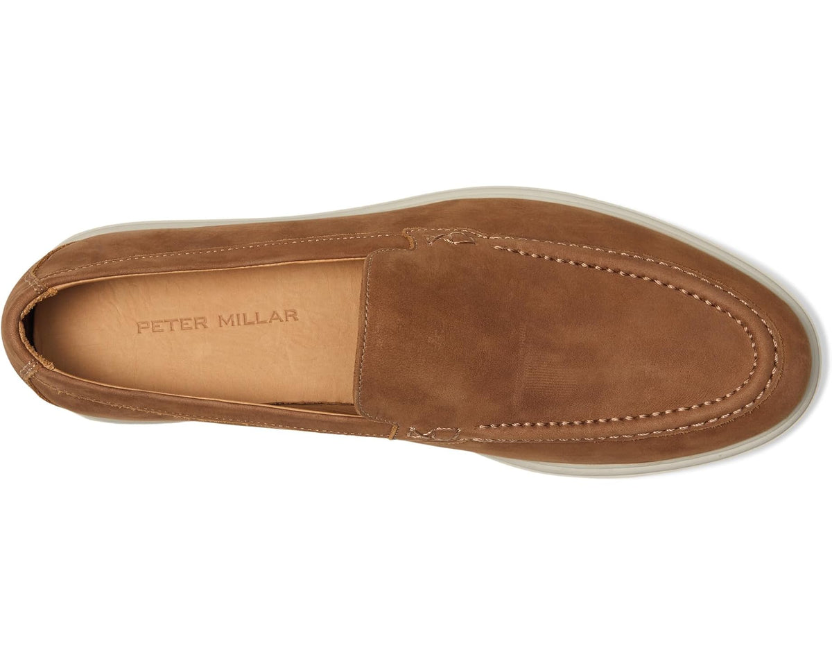 Men's Peter Millar Excursionist Nubuck Venetian Loafers Whiskey