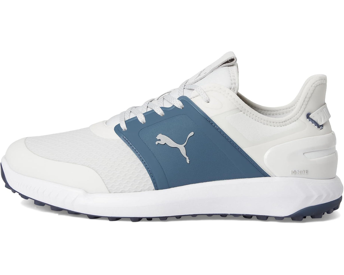 Men's PUMA Golf Ignite Elevate Golf Shoes Feather Gray/Evening Sky/Puma White