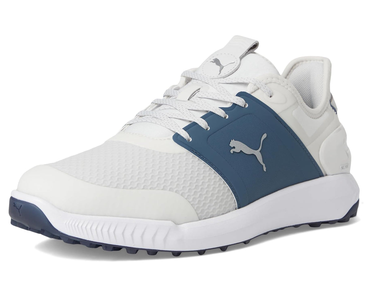 Men's PUMA Golf Ignite Elevate Golf Shoes Feather Gray/Evening Sky/Puma White