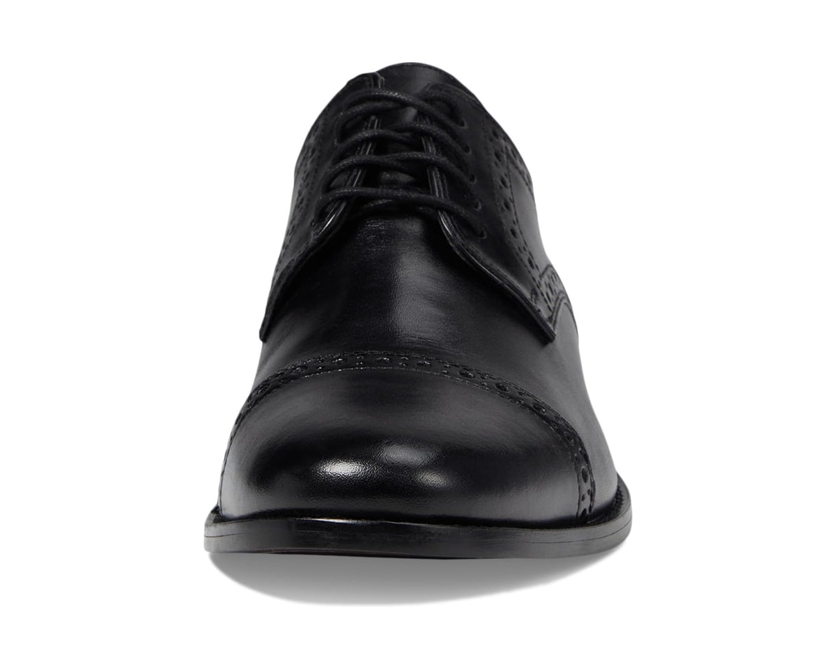Men's Nunn Bush Norcross Cap Toe Dress Casual Oxford Black