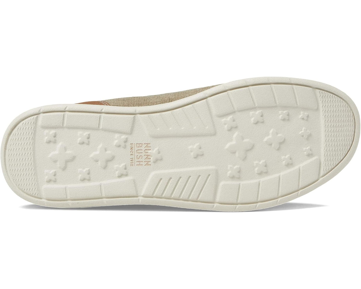 Men's Nunn Bush Brewski Canvas Moccasin Toe Venetian Slip-On Stone