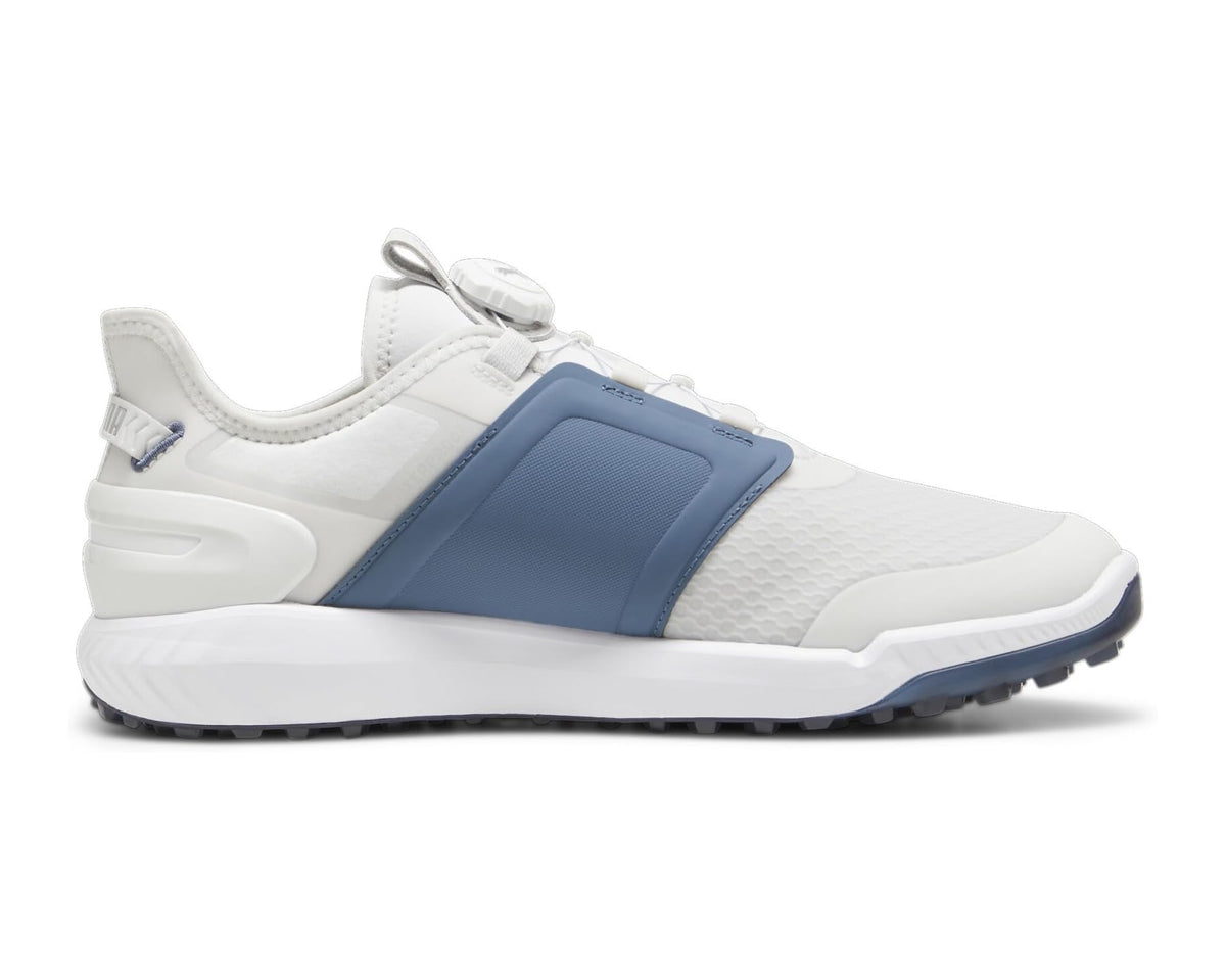 Men's PUMA Golf Ignite Elevate Disc Golf Shoes Feather Gray/Evening Sky/Puma White