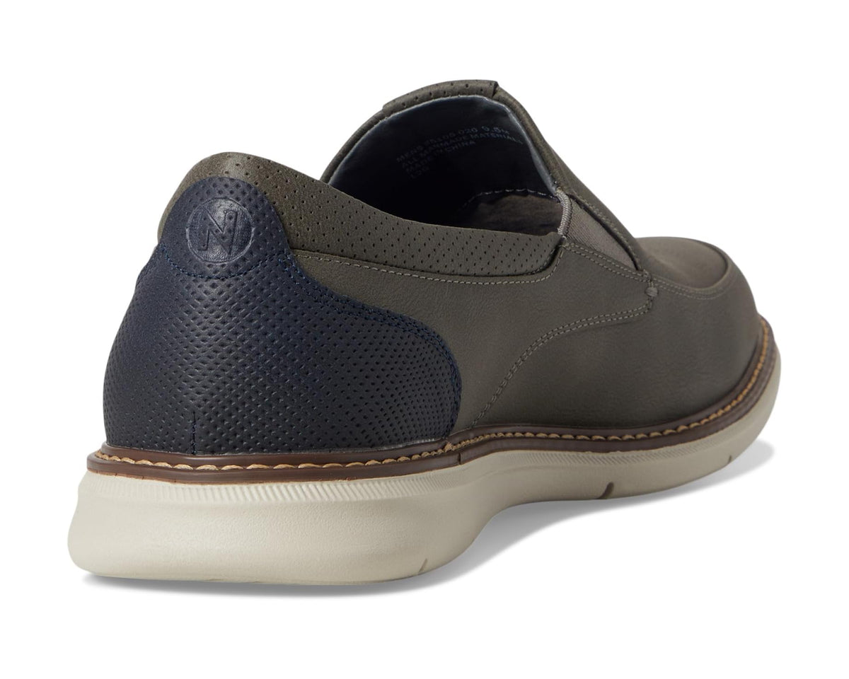 Men's Nunn Bush Chase Moccasin Toe Slip-On Lightweight Contemporary Loafer Gray