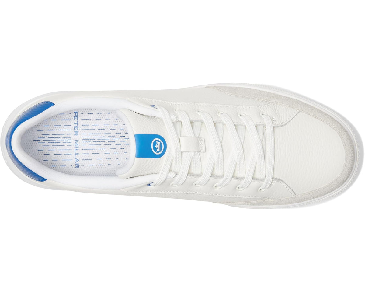 Men's Peter Millar Drift Leather Hybrid Course Shoes White/Mako Blue