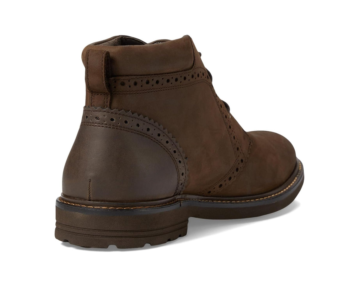 Men's Nunn Bush Ozark 2.0 Plain Toe Chukka Leather Boots Brown