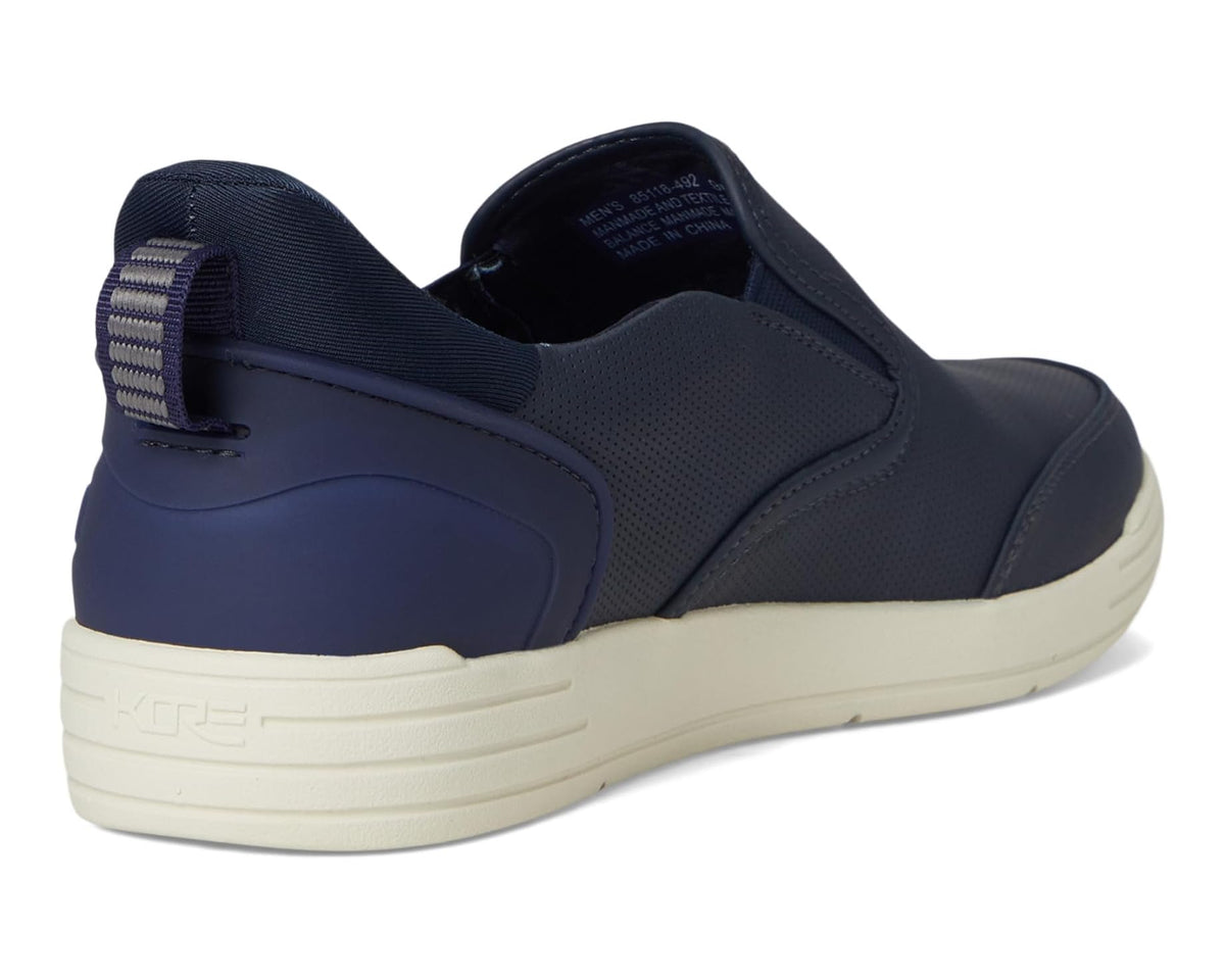 Men's Nunn Bush Kore City Walk EZ Slip-On Sneakers Easy On and Easy Off Navy