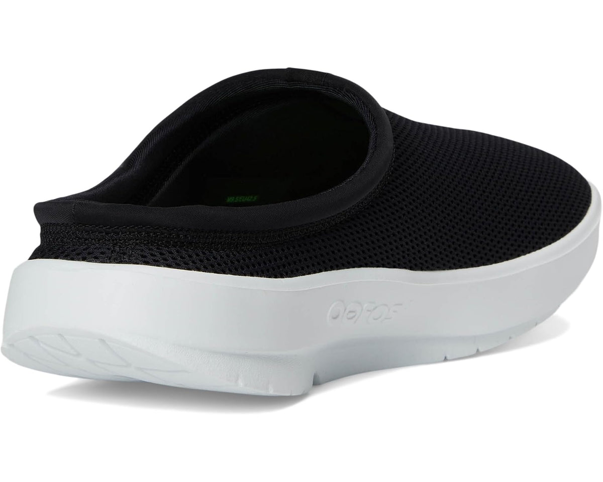 Men's OOFOS OOcoozie Sport Mule Shoe White/Black