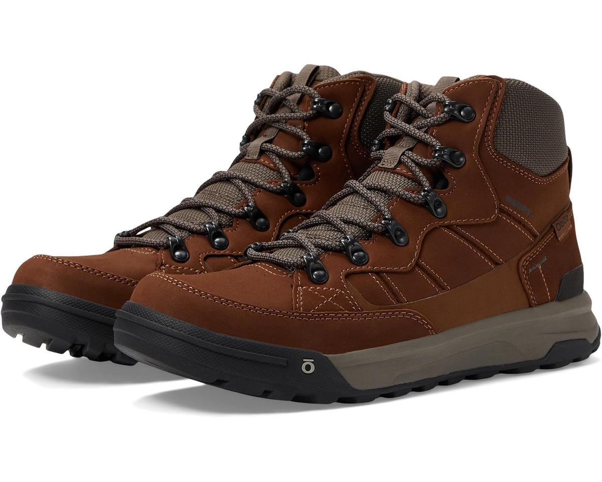 Men's Oboz Burke Mid Leather B-Dry Grizzly