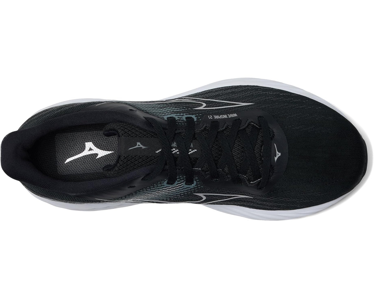 Men's Mizuno Wave Inspire 21 2E Black/Silver