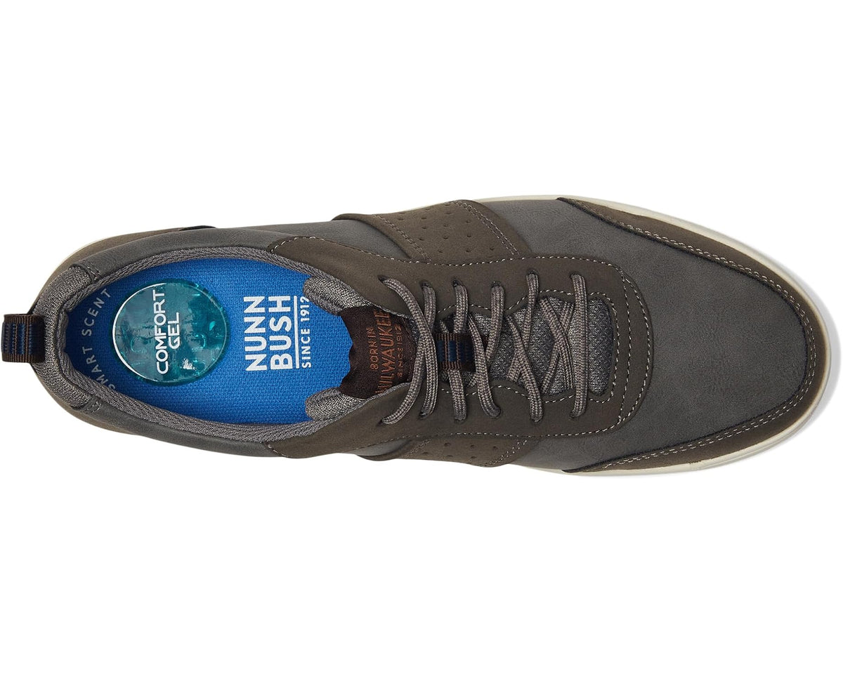 Men's Nunn Bush Kore City Walk Court U-Bal Oxford Athletic Casual Sneaker Lace Up Gray