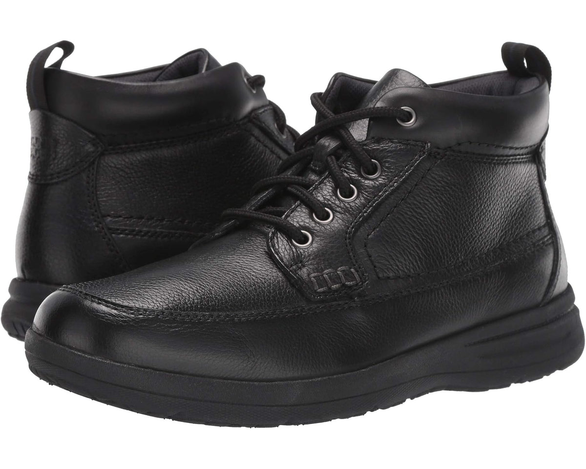 Men's Nunn Bush Cam Moc Toe Boot Black Tumbled