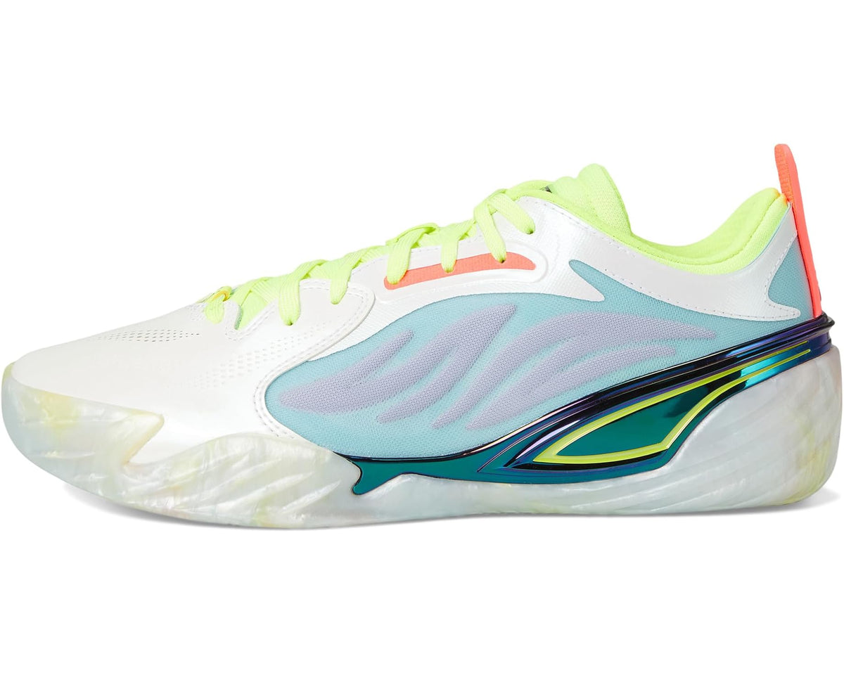 Men's PUMA All-Pro Nitro Elite Basketball Shoess Light Aqua/Yellow Alert