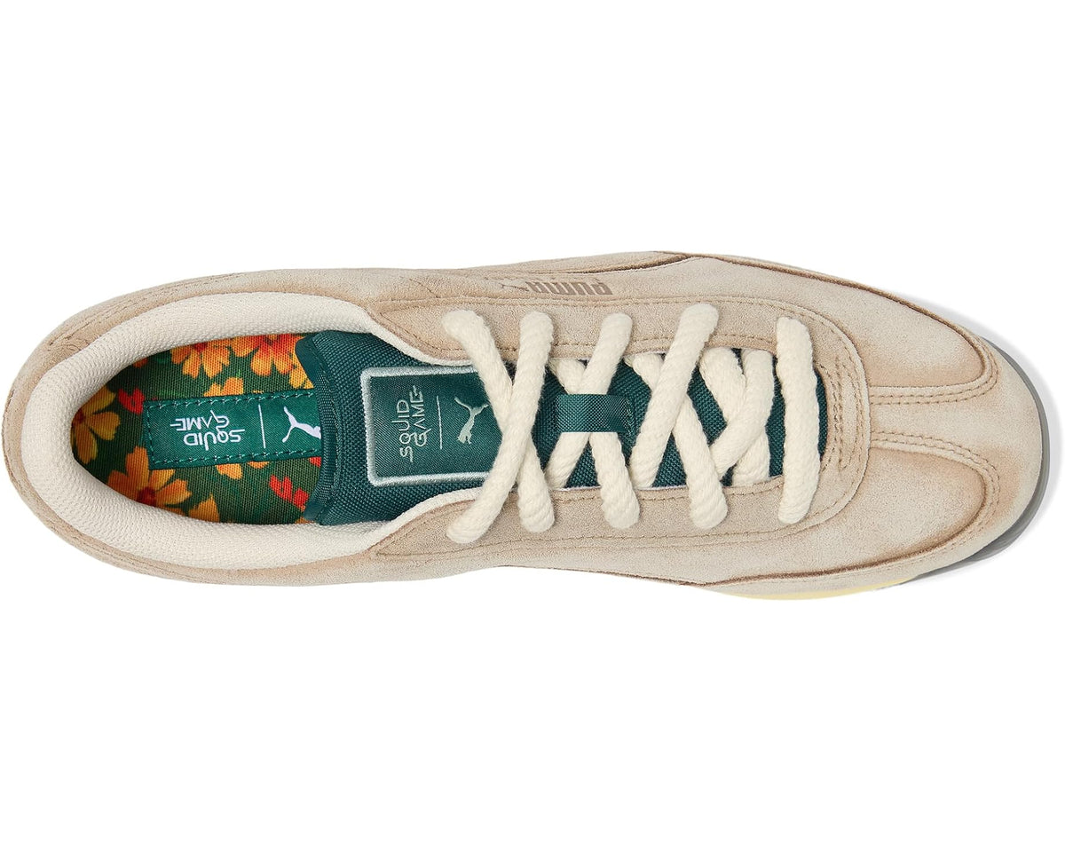 Men's PUMA Easy Rider Squid Game Shoes Alpine Snow/Dark Myrtle/Club Red