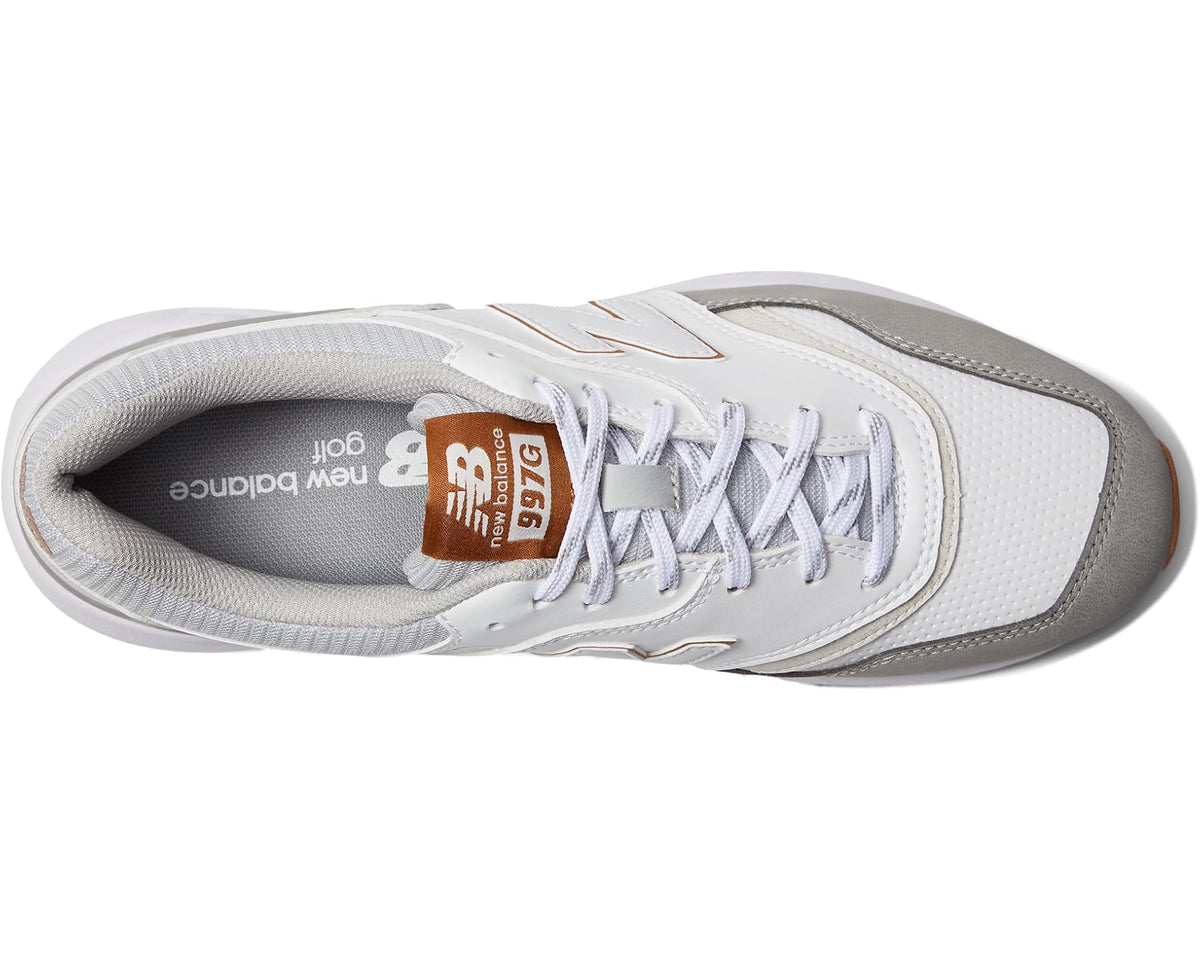 Men's New Balance Golf 997 SL Golf Shoes White/Grey