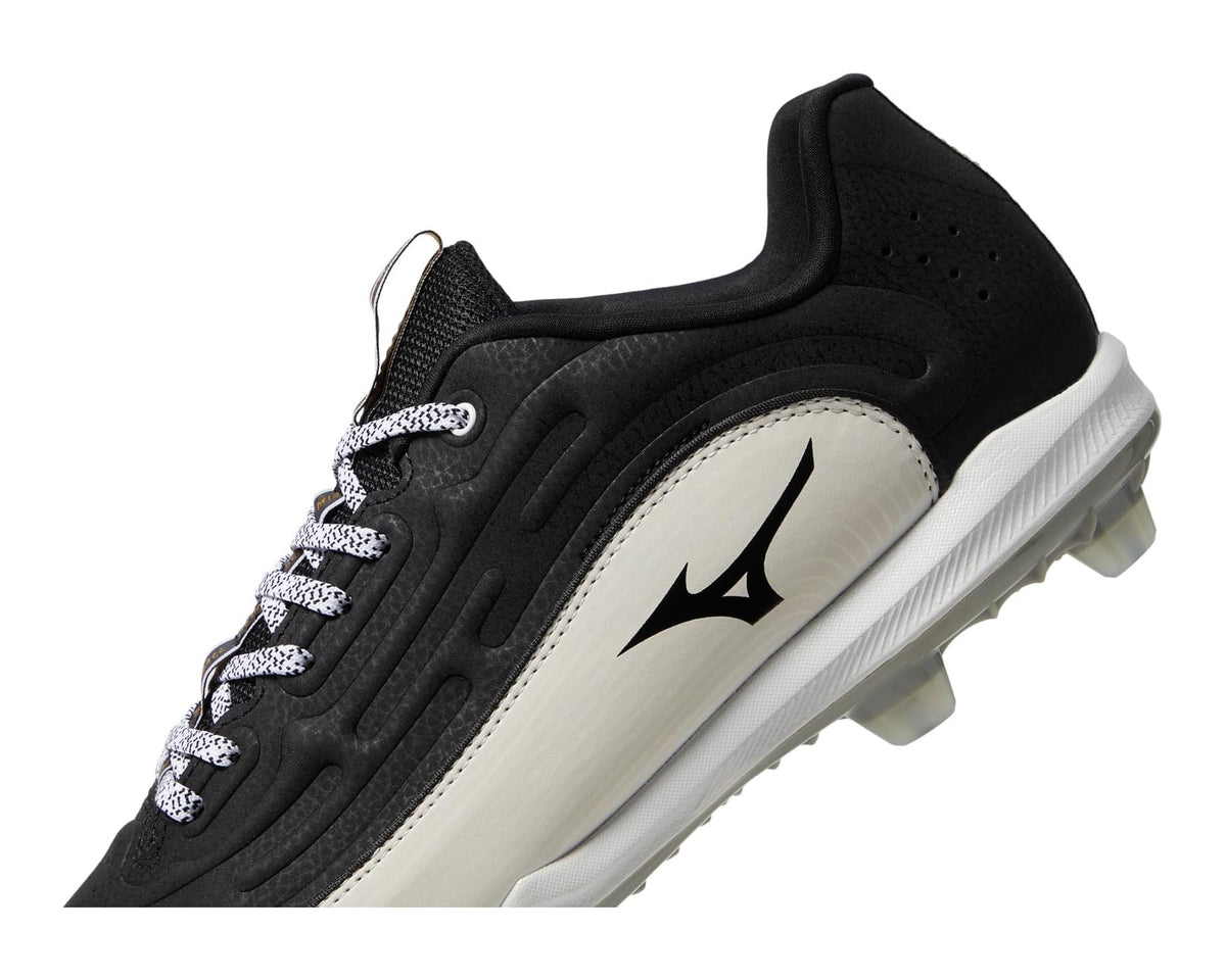 Men's Mizuno Ambition 3 Low TPU Baseball Cleats Black/White
