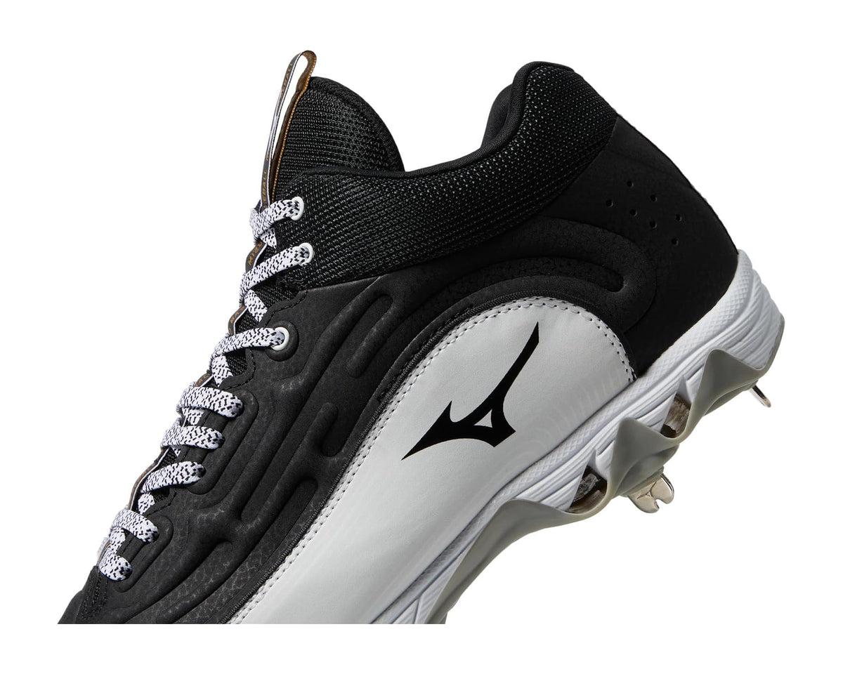 Men's Mizuno 9-Spike Ambition 3 Mid Black/White