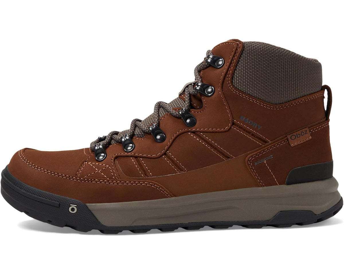 Men's Oboz Burke Mid Leather B-Dry Grizzly