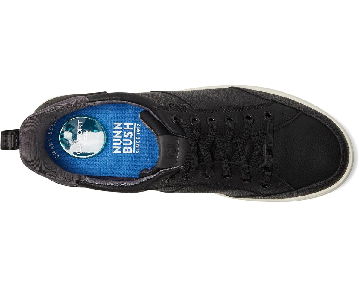Men's Nunn Bush Kore City Walk EZ Moccasin Toe Lace-Up Lightweight Easy-On Easy-Off Oxford Black