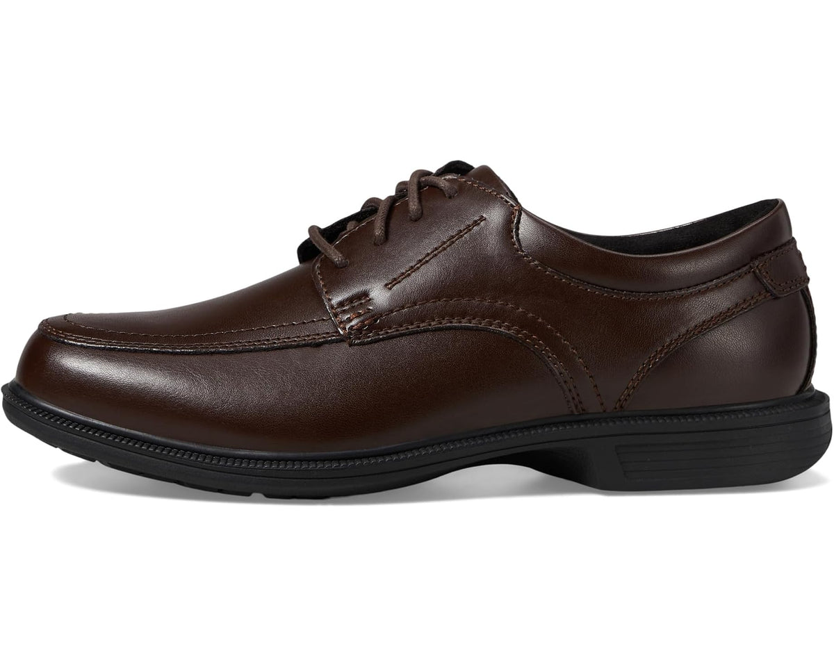 Men's Nunn Bush Bourbon Street Moc Toe Oxford with KORE Slip Resistant Walking Comfort Technology Brown