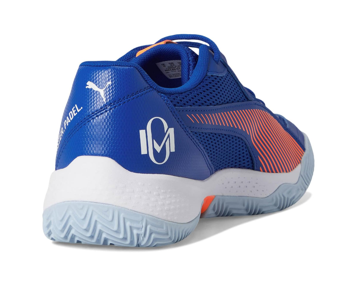 Men's PUMA Nova Court Pickleball Shoes Vivid Blue/Heat Fire/White/Glowing Red