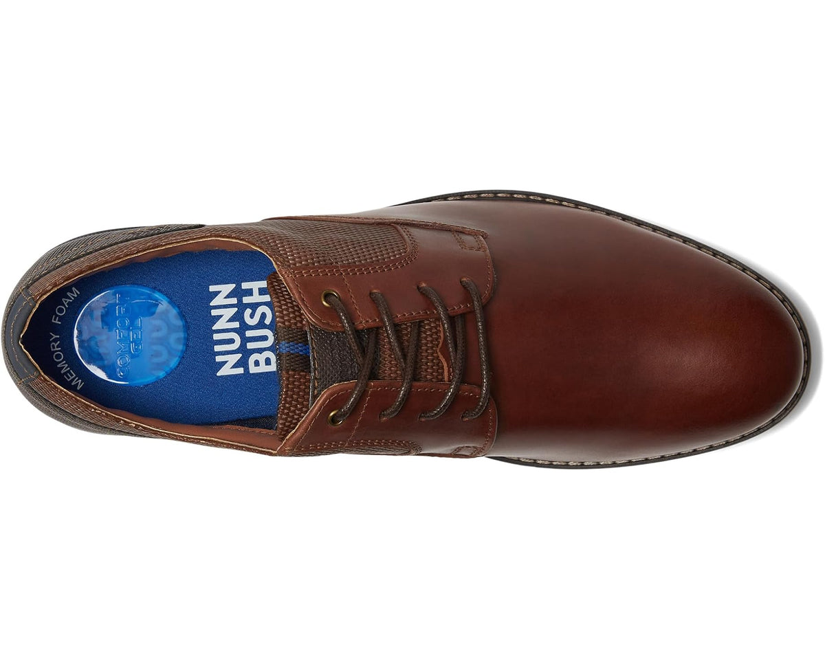 Men's Nunn Bush Circuit Plain Toe Oxford Brandy